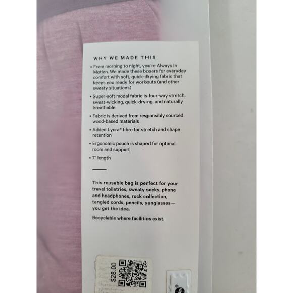NWT Lululemon Modal Purple Always In Motion Boxer Vibrant Lounge / Streetwear - Picture 5 of 6